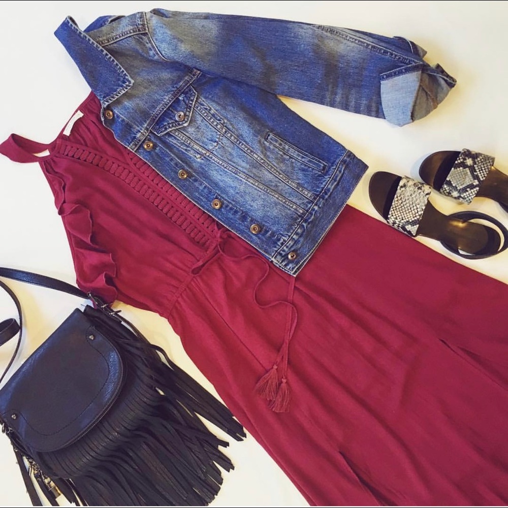 New Burgundy Maxi Dress